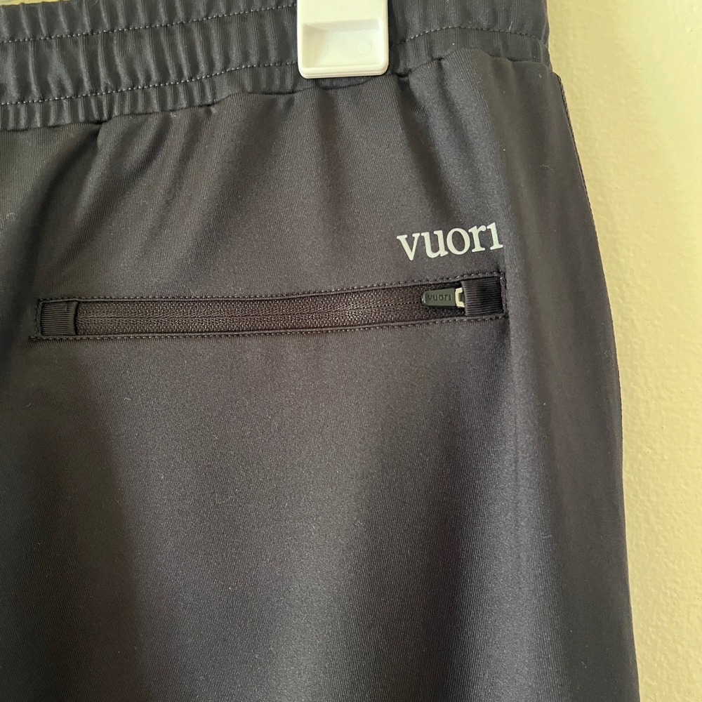 Vuori Mens Black Performance Joggers Recycled Polyester Stretch Sweatpants L - Picture 15 of 16